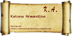 Katona Armandina névjegykártya